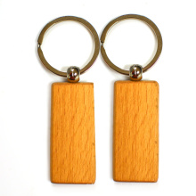 Professional Engrave Logo Custom Carving Laser Engraving Blank Rectangular Wood Keychain With Low Price